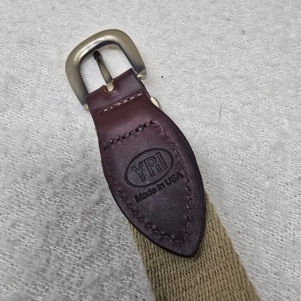 YRI‎ Belt Mens 36 Navy Wade Hampton Golf Club Leather Canvas Made in USA